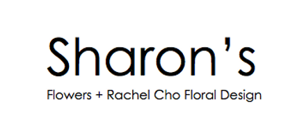 sharon's flowers + rachel cho floral desgn logo