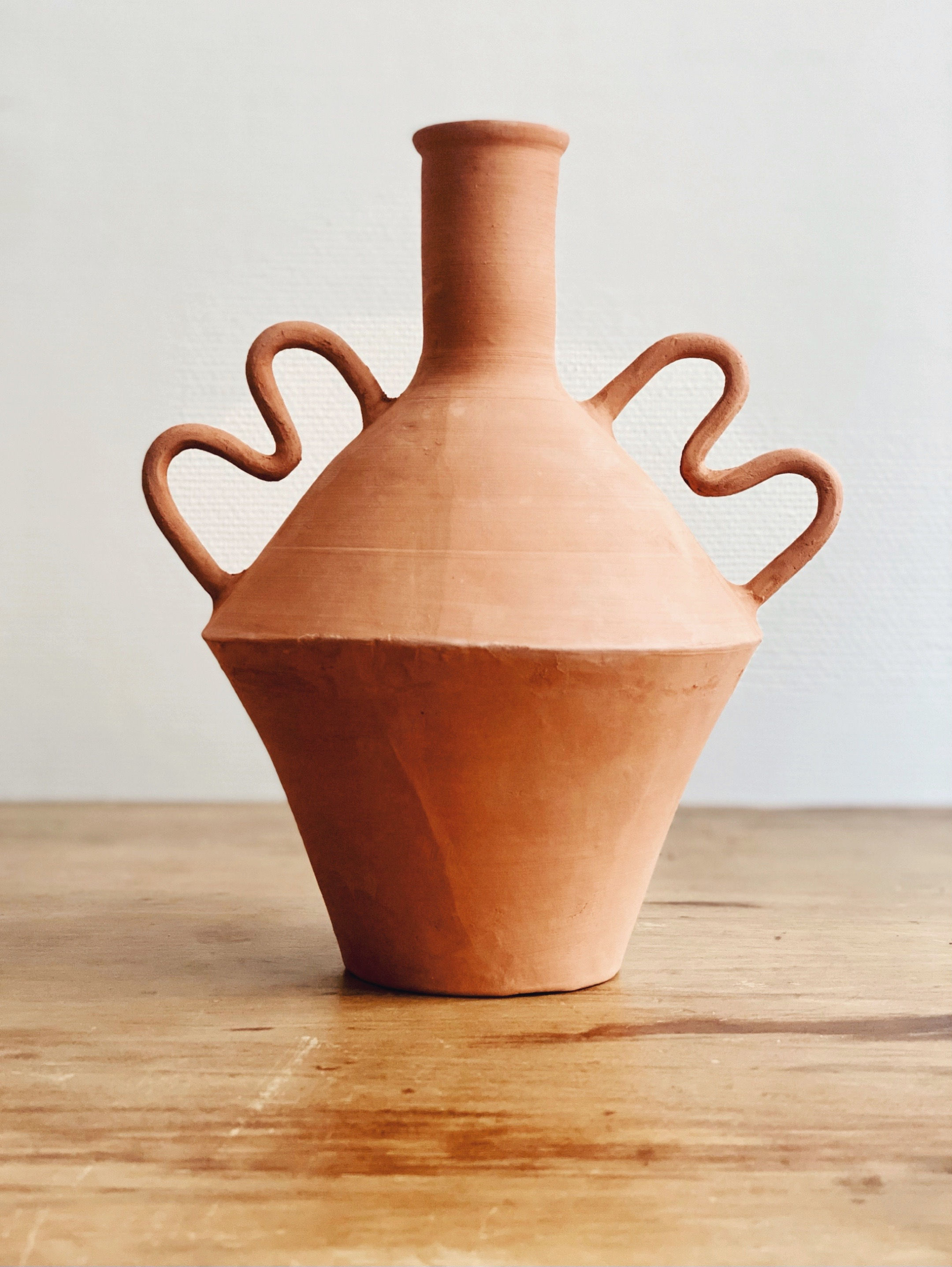 VASE TERRE CUITE ZAG - BRUT