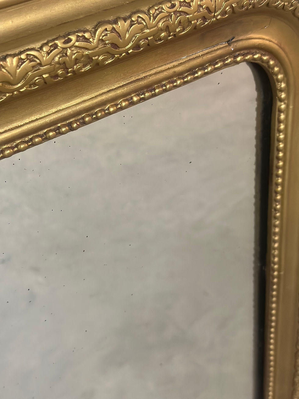 Miniature : MIROIR ANCIEN LOUIS PHILIPPE DORÉ - 86.5 x 62 cm