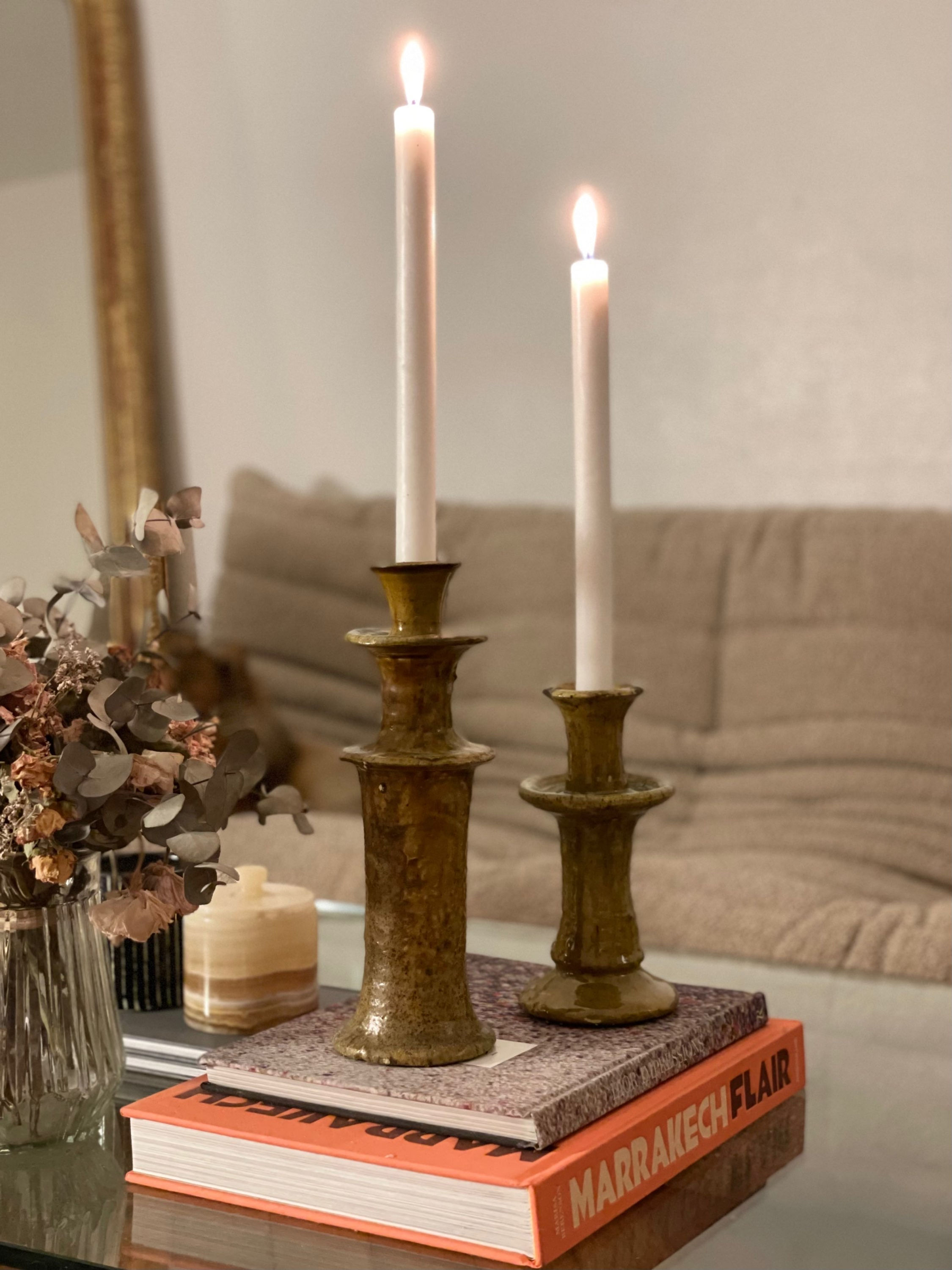 BOUGEOIR CHANDELIER POTERIE DE TAMEGROUTE MAROC