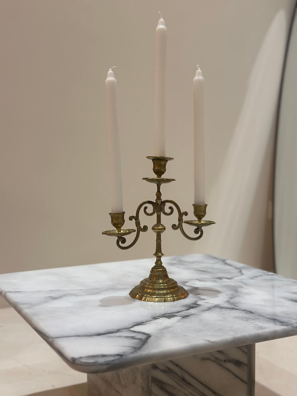 Miniature : CHANDELIER BOUGEOIR ANCIEN NAPOLÉON III - CUIVRE DORÉ