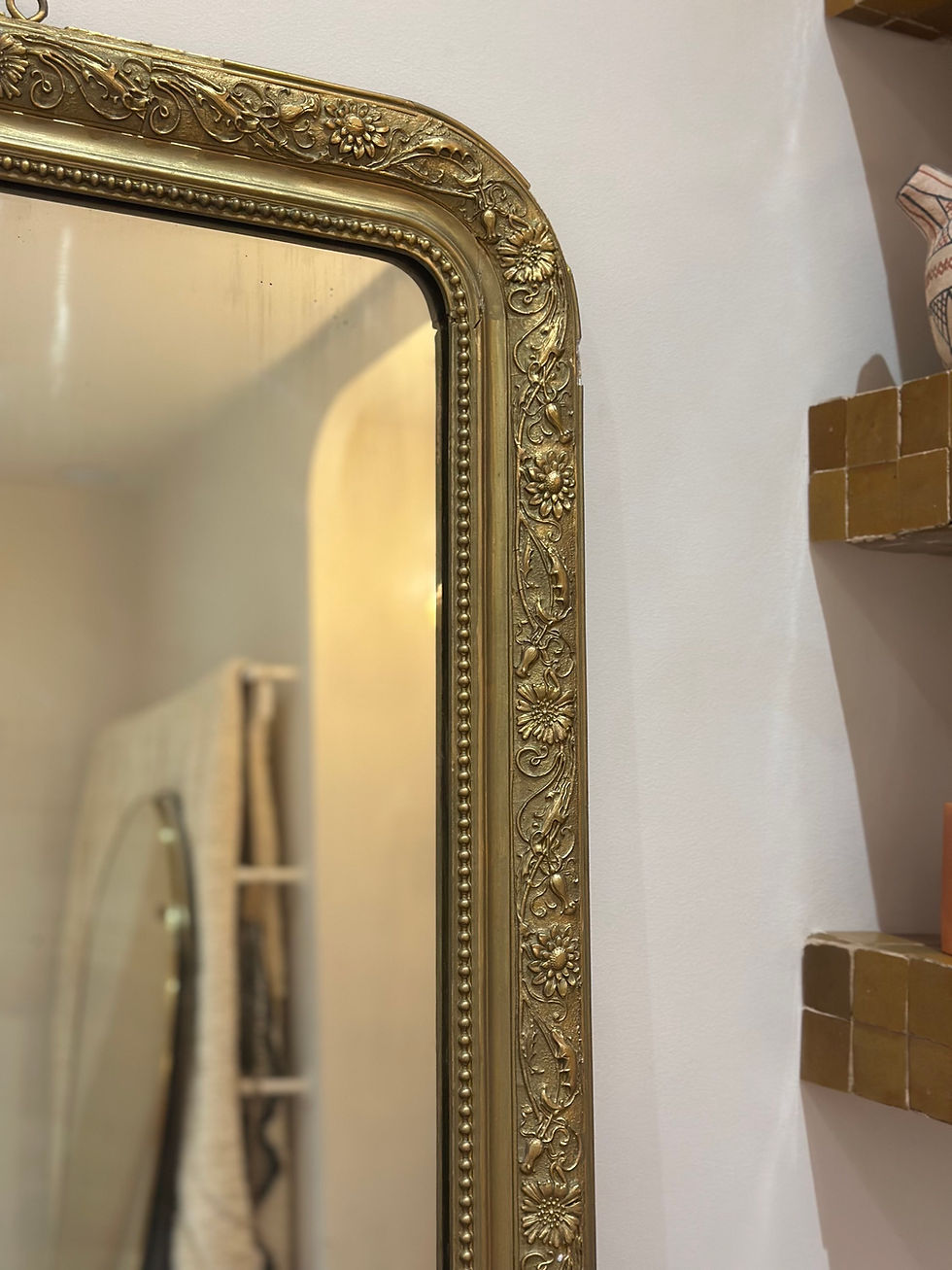 Miniature : MIROIR ANCIEN LOUIS PHILIPPE DORÉ - 110 x 75 cm