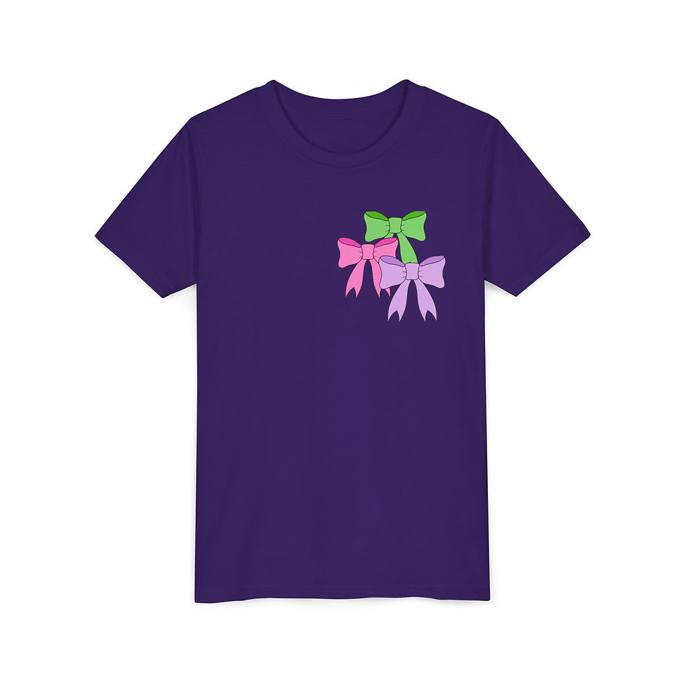 Thumbnail: Purple t-shirt with three bows