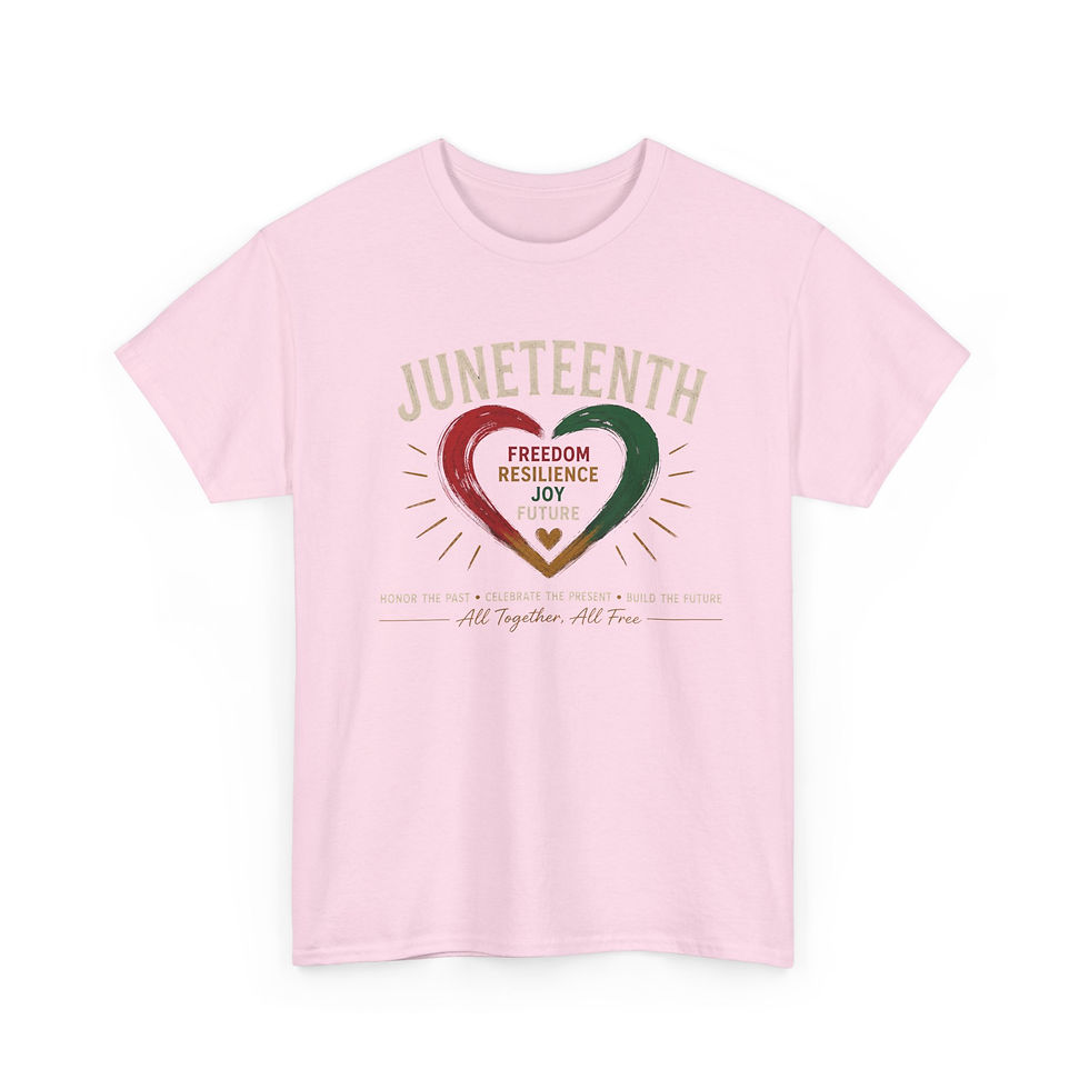 Thumbnail: Juneteenth Heart Tee — "Freedom Resilience Joy" Celebration T-Shirt
