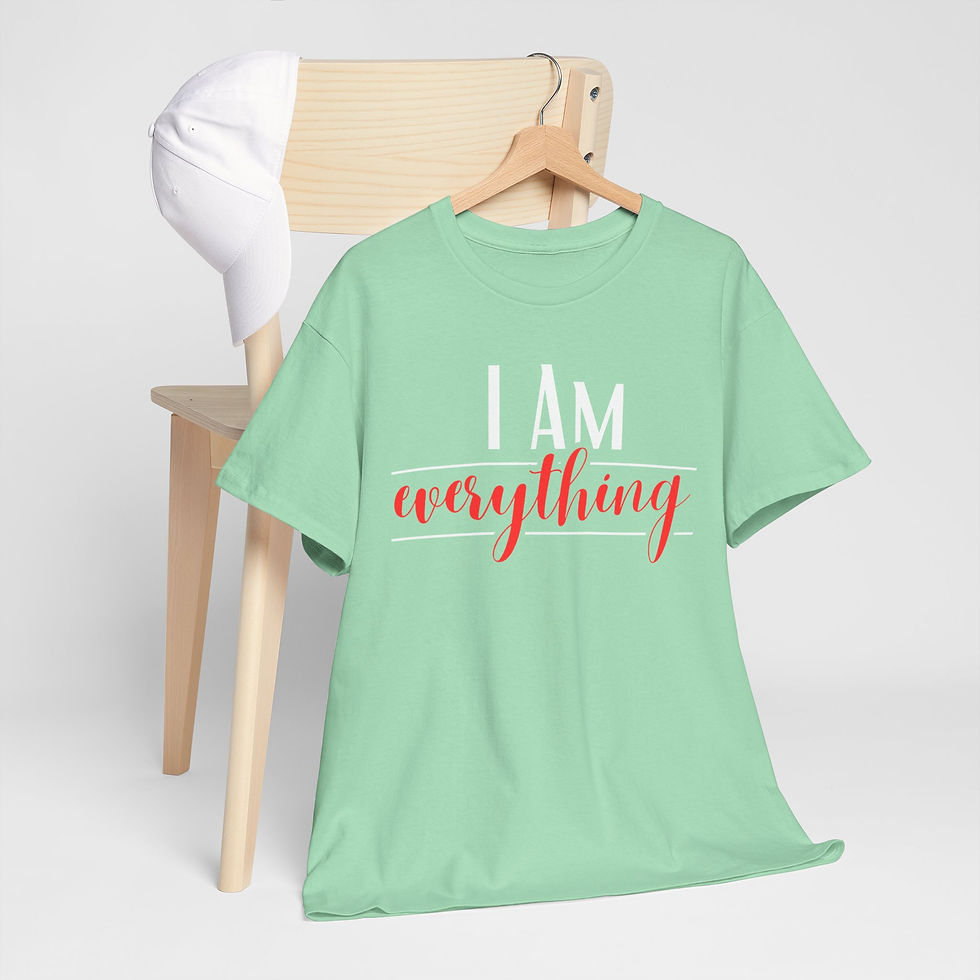 Thumbnail: Sage green "I am everything" tee