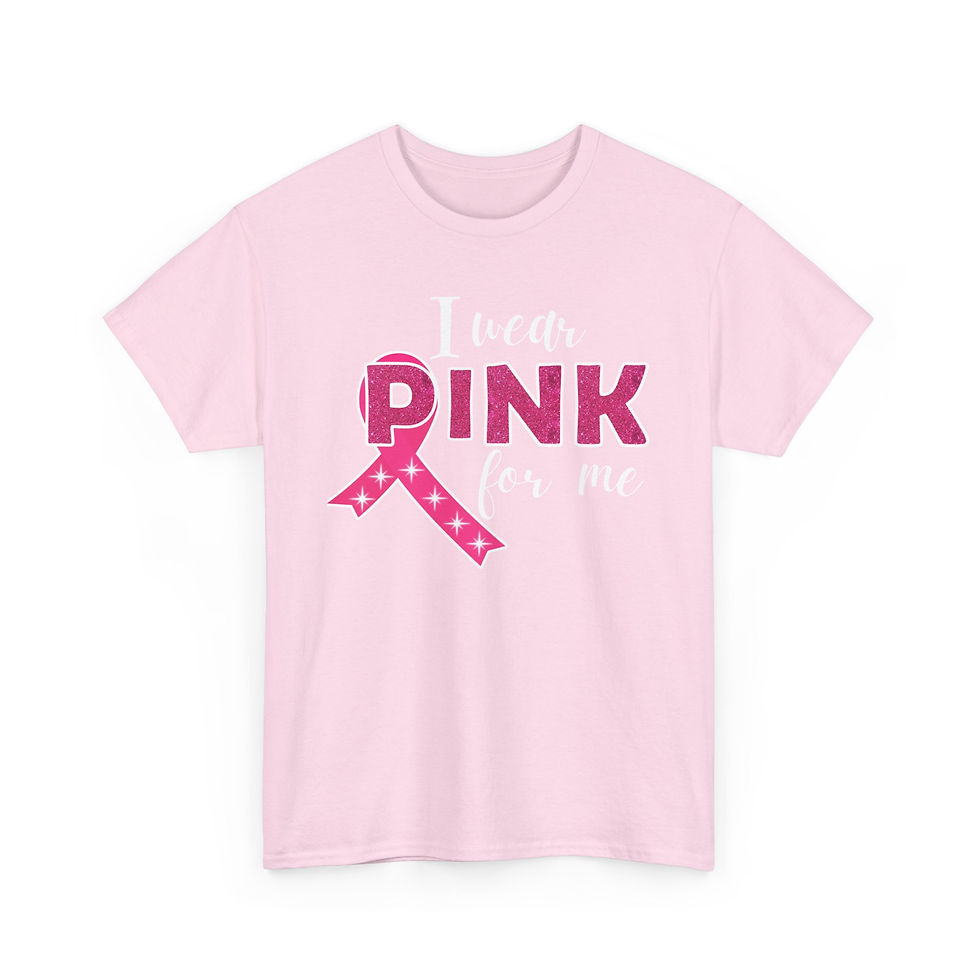 Thumbnail: I wear Pink for me graphic T-shirt in honor of Breast Cancer Awareness