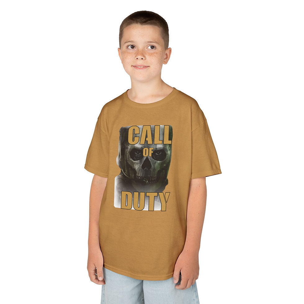 Thumbnail: Boy modeling Call of Duty T-shirt