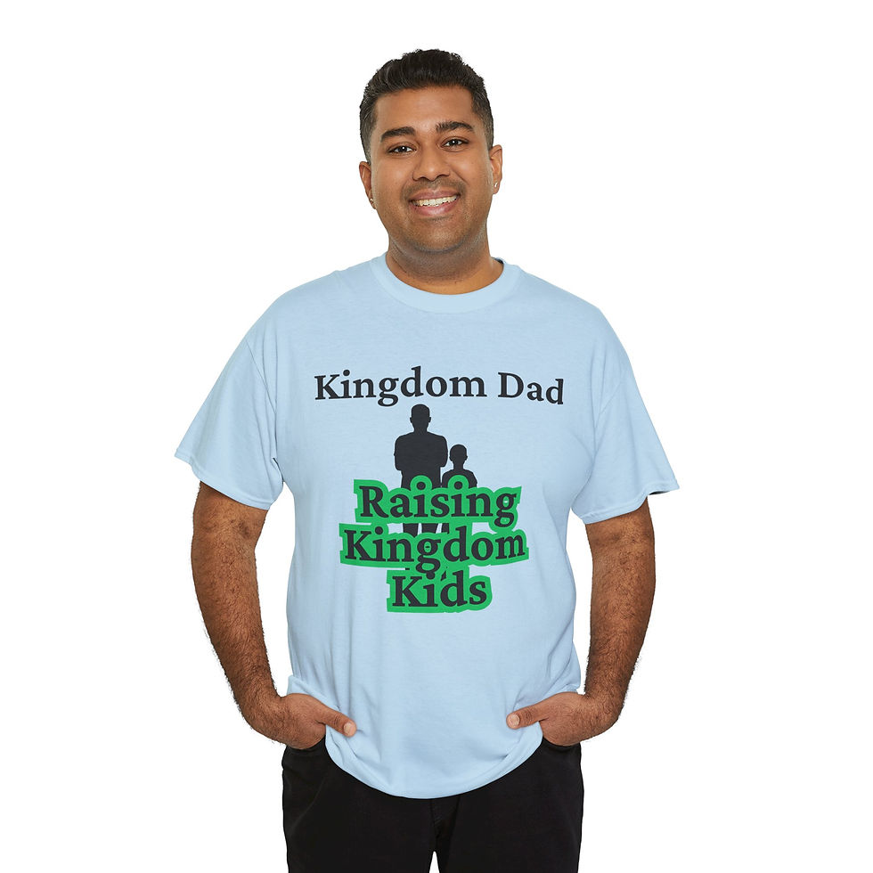 Thumbnail: Man in Kingdom Dad tee: Raising Kingdom Kids