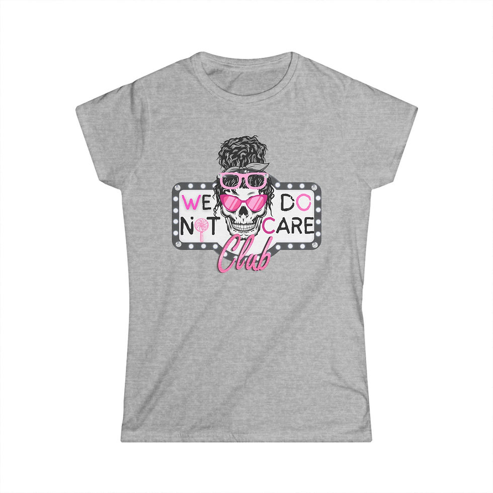 Thumbnail: Women's gray WDNC Club tee: We Do Not Care