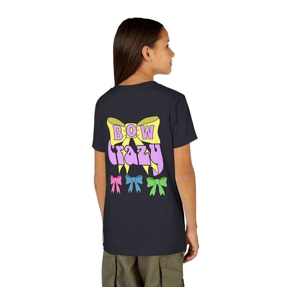 Thumbnail: Girl's black tee with 'Bow Crazy' and bows