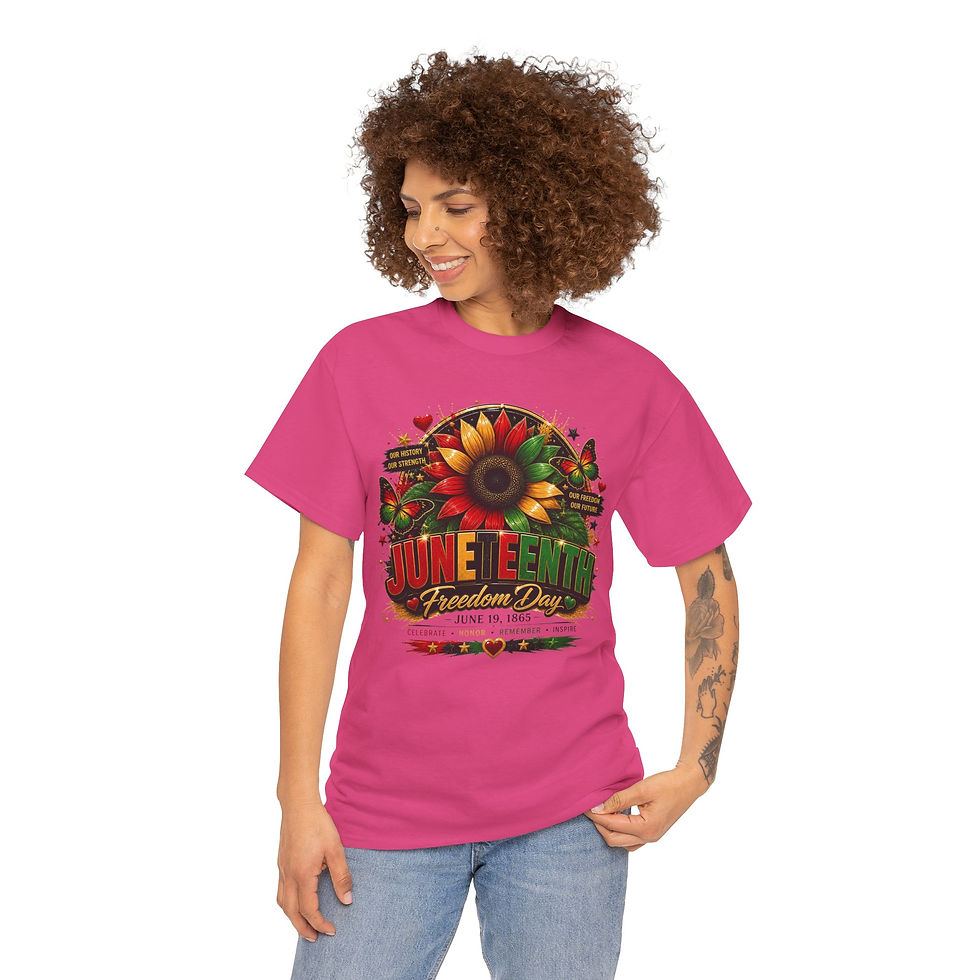 Thumbnail: Juneteenth Freedom Day T-Shirt — Juneteenth Floral Sunflower Celebration Tee