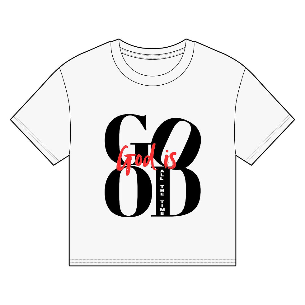 Thumbnail: White Unisex Tee, 'God is Good' graphic