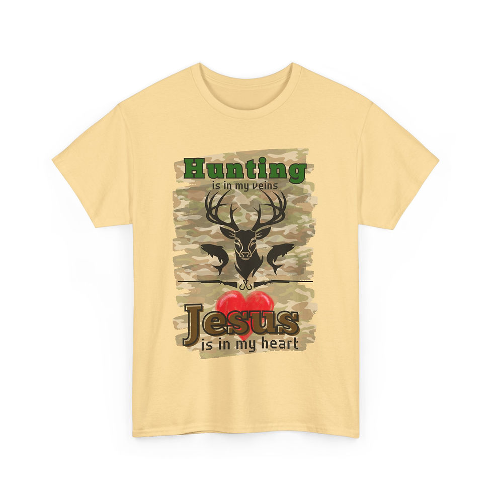 Thumbnail: Hunting Jesus is in my heart tee