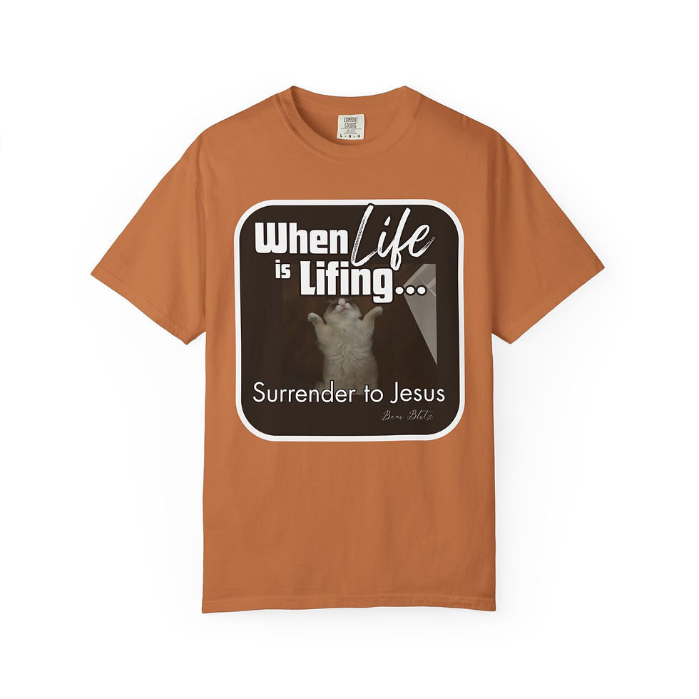 Thumbnail: Auburn Unisex Tee: "When Life is Lifting... Surrender to Jesus" design