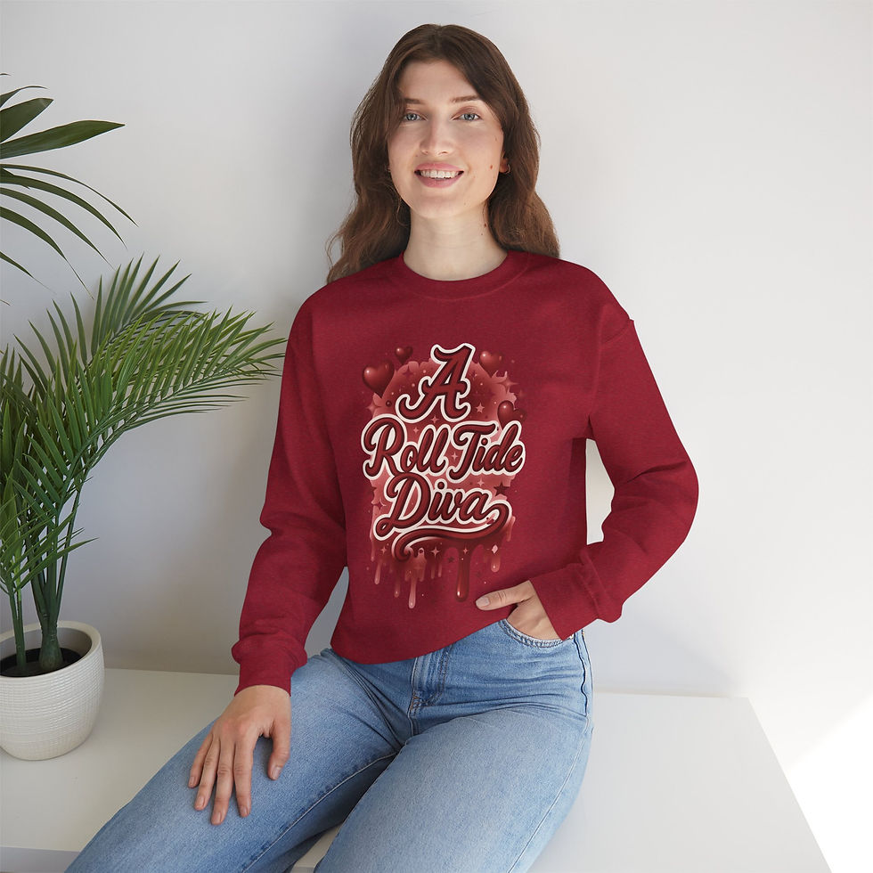 Thumbnail: Crewneck Sweatshirt - Roll Tide Diva Design