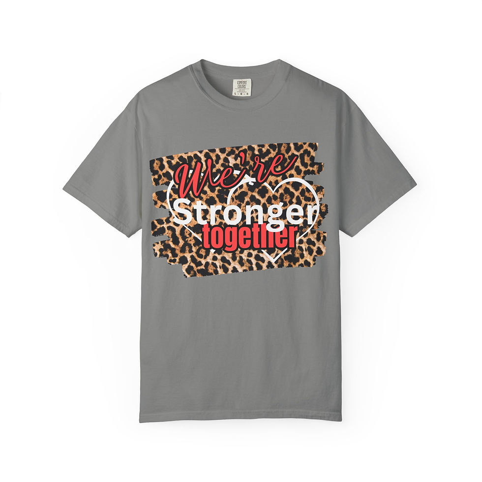 Thumbnail: Gray t-shirt: We're Stronger Together