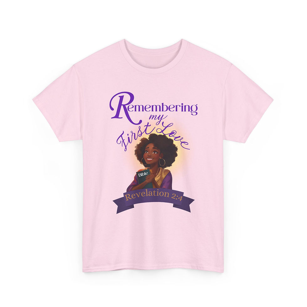Thumbnail: Remembering My First Love T-Shirt — Revelation 3:19 Faith Tee