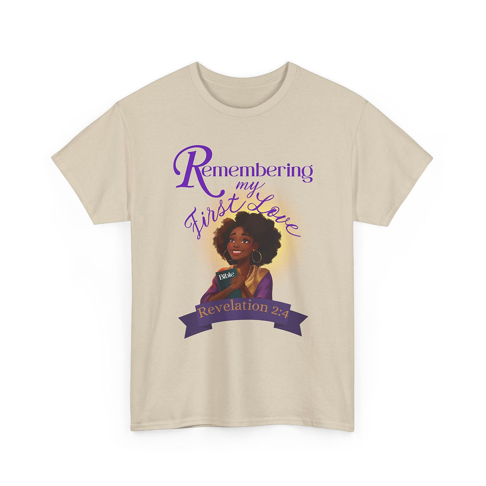 Thumbnail: Remembering My First Love T-Shirt — Revelation 3:19 Faith Tee