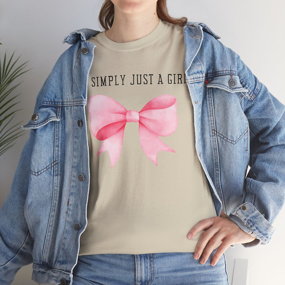 Thumbnail: Woman in Simply Just A Girl tee