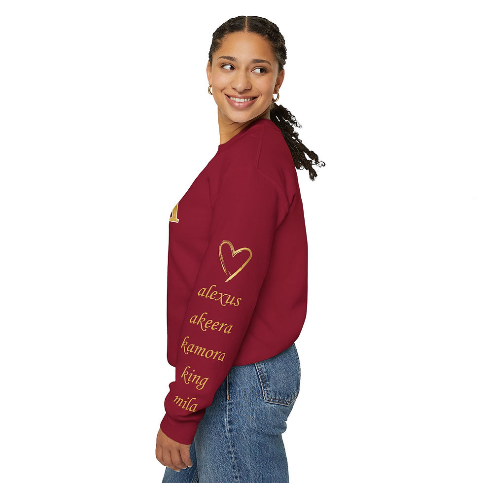 Thumbnail: Personalized Mama Est. ???? Crewneck Sweatshirt — Gold Script Mother's Day Gift