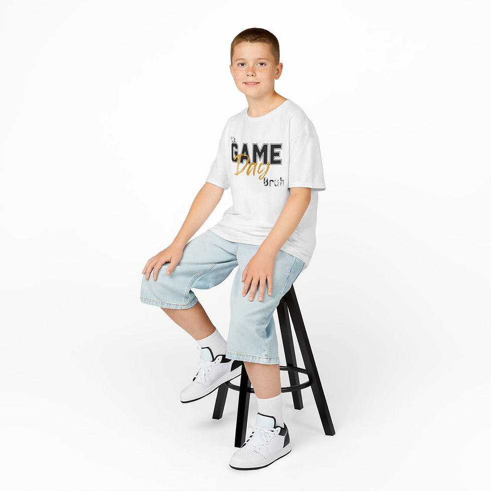Thumbnail: Boy modeling GAME DAY tee shirt