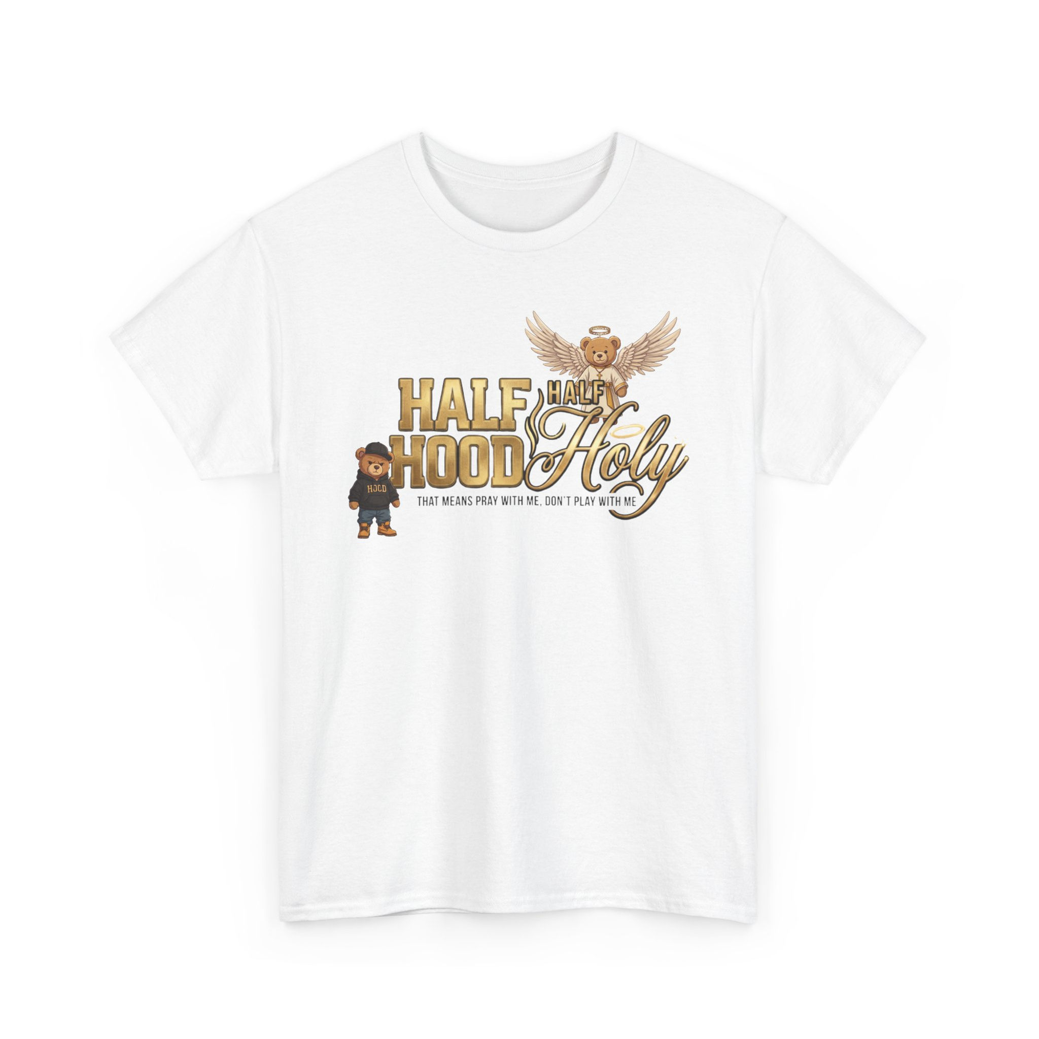 Half Hood Holy Tee – Christian Faith Graphic T-Shirt