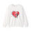 Thumbnail: Christian Heart Crewneck Sweatshirt — 1 John 4:19 Scripture Pullover