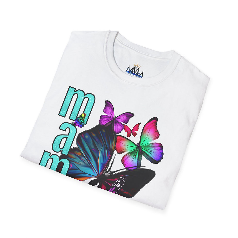 Thumbnail: White tee with 'Mama' and butterflies