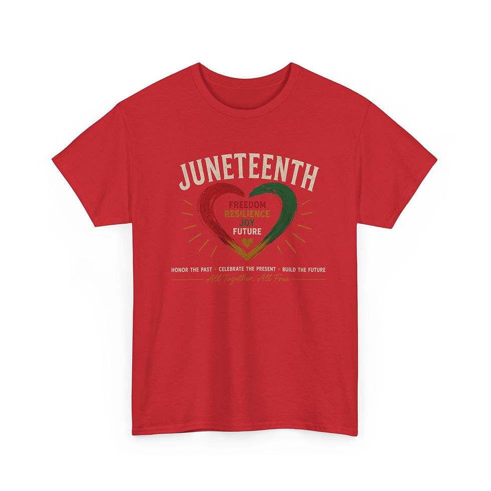 Thumbnail: Juneteenth Heart Tee — "Freedom Resilience Joy" Celebration T-Shirt