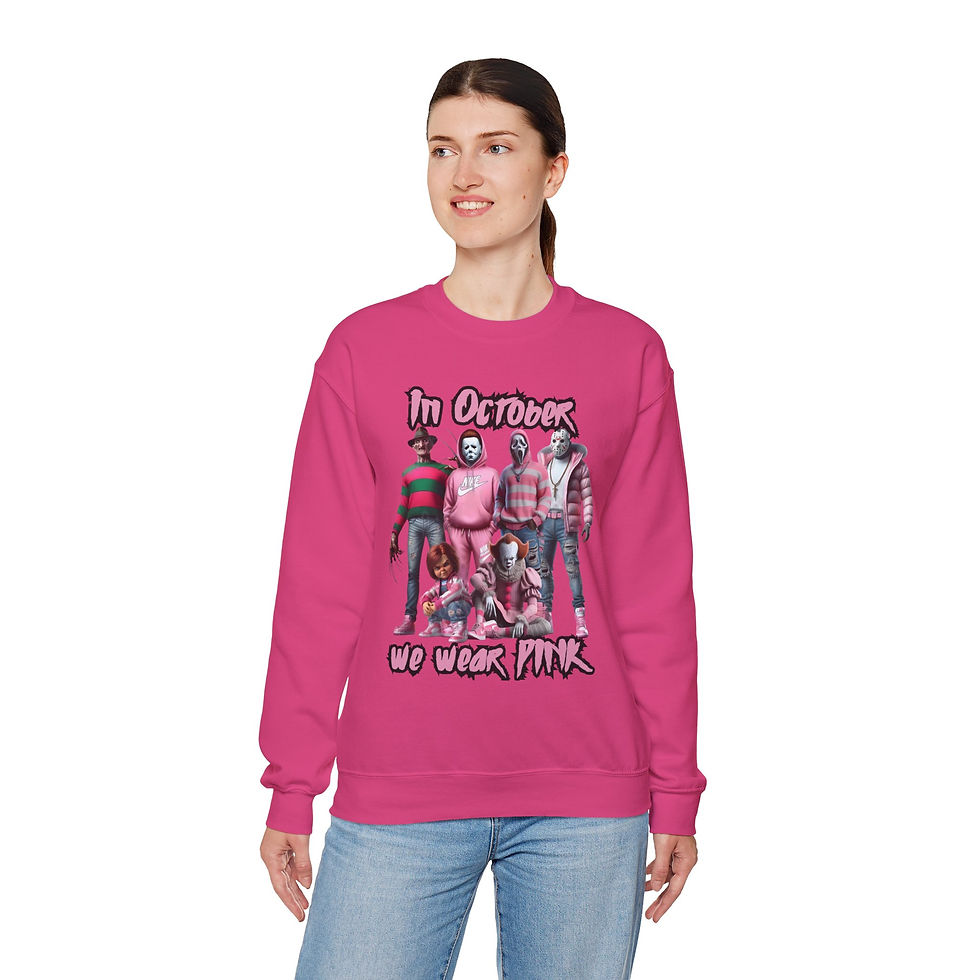 Thumbnail: October Awareness Crewneck Sweatshirt - Unisex, We Wear Pink