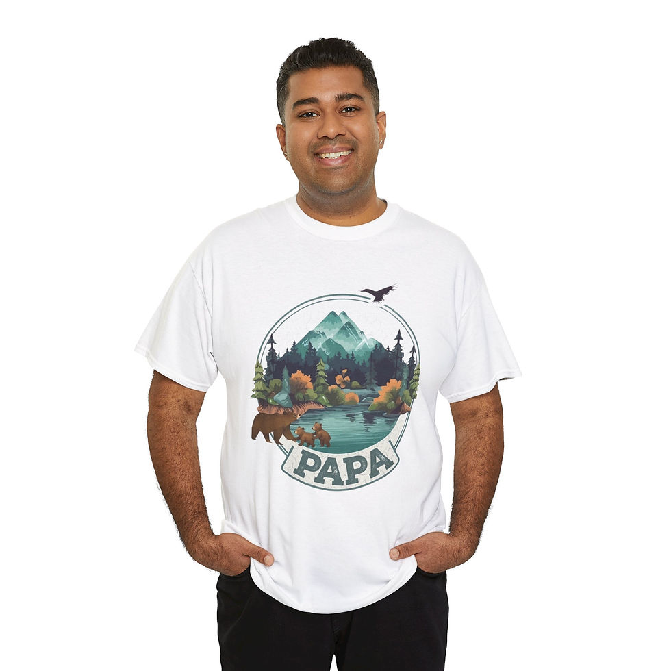 Thumbnail: Papa Mountain Wilderness T‑Shirt — Outdoor Camping Dad Tee