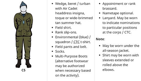 Cadet Uniform Guideline