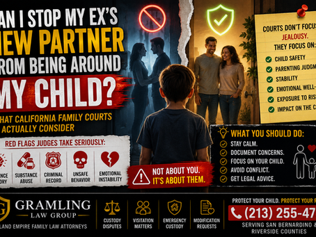 Can I Stop My Ex’s New Partner From Being Around My Child in California?