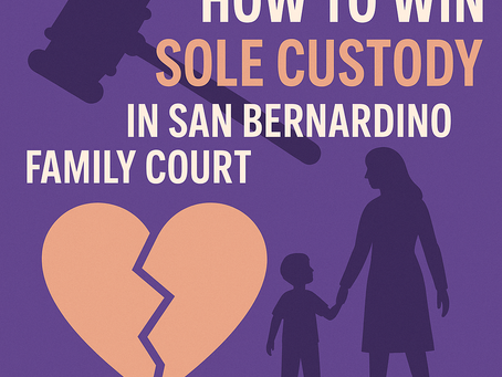 How to Win Sole Custody in San Bernardino Family Court