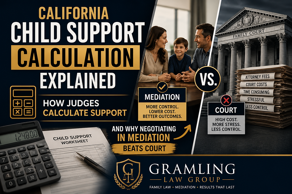 California Child Support Calculation Explained: How Judges Calculate Support (And Why Negotiating in Mediation Beats Court)