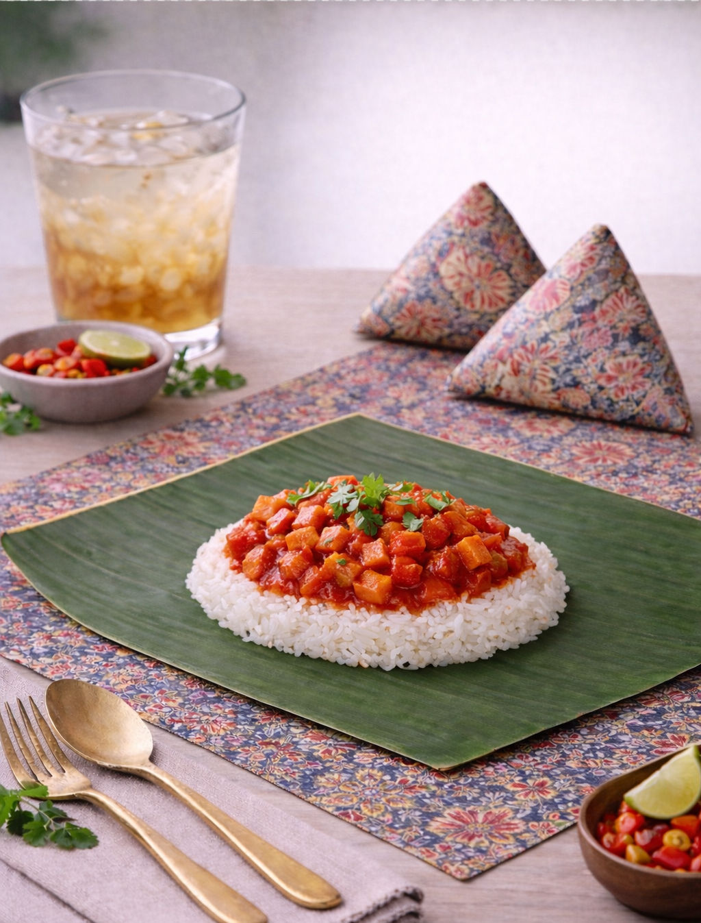 Nasi Bungkus Ayam Masak Merah