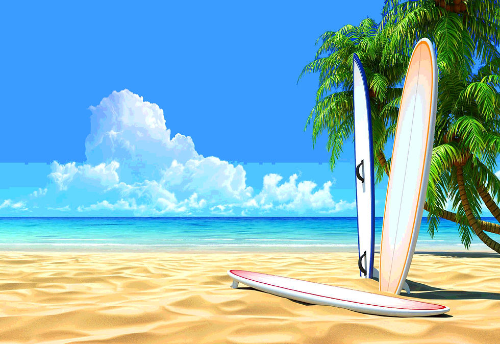 Surf Scene canvas Print