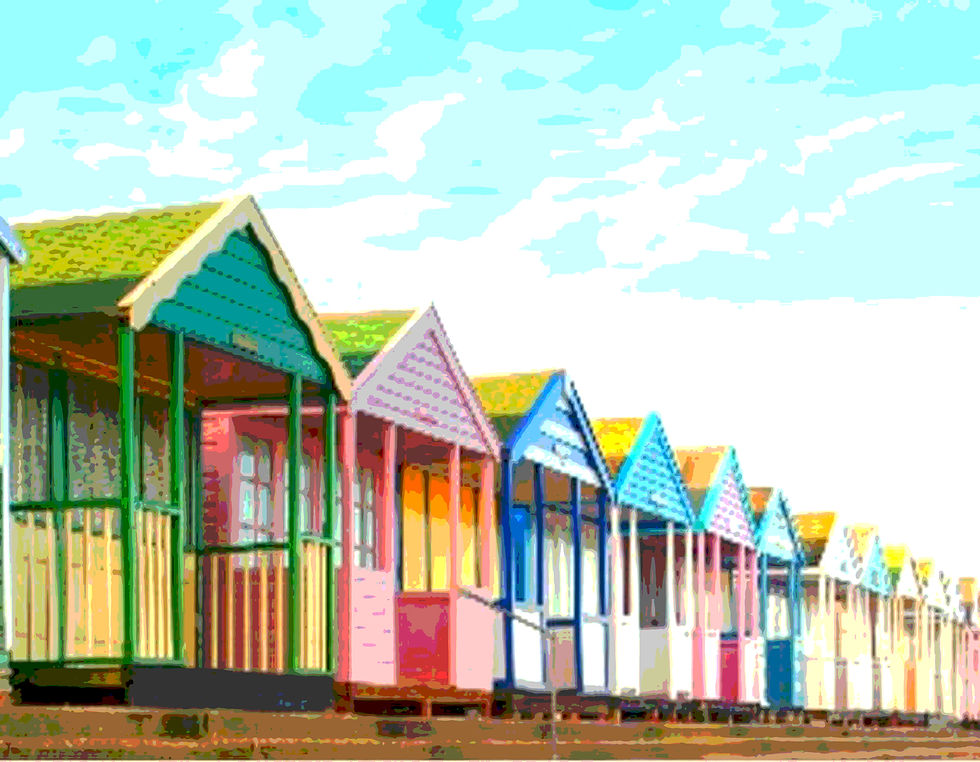 Beach Huts Canvas Print