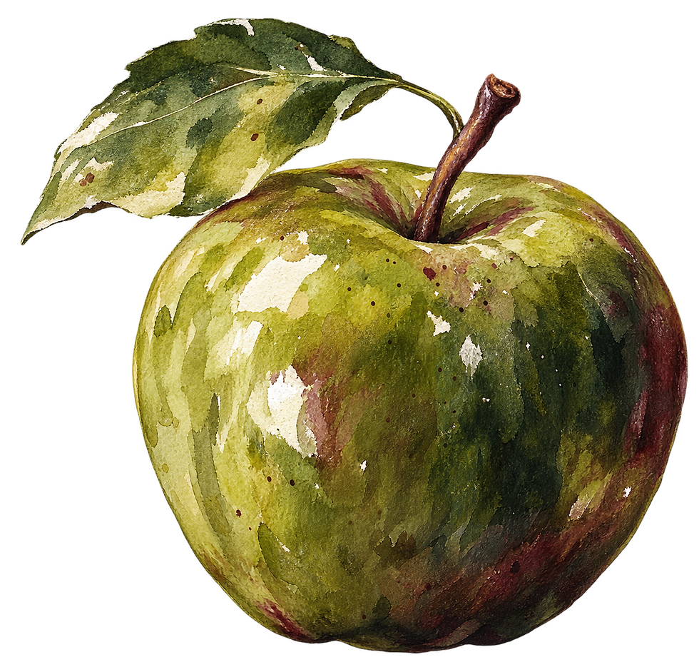 Moody Watercolor Green Apple.png