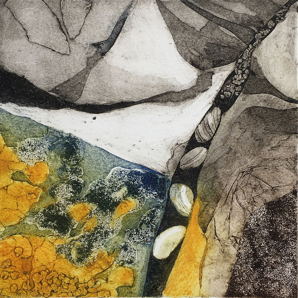 In a Tight Spot- Limited Edition Handprinted Collagraph