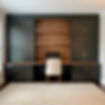 62 Screws custom office built-in with built-in desk and floating shelves