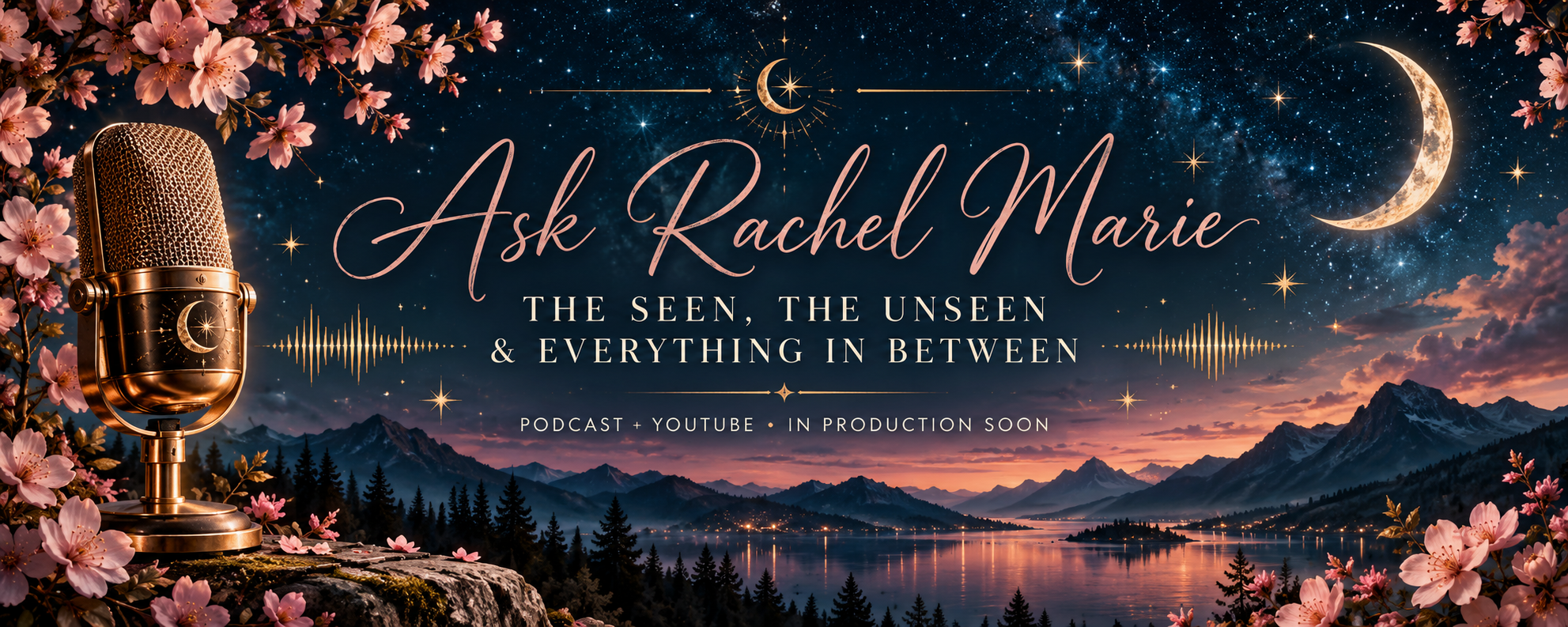 Ask Rachel Marie podcast and YouTube — The Seen, The Unseen and Everything in Between — in production soon