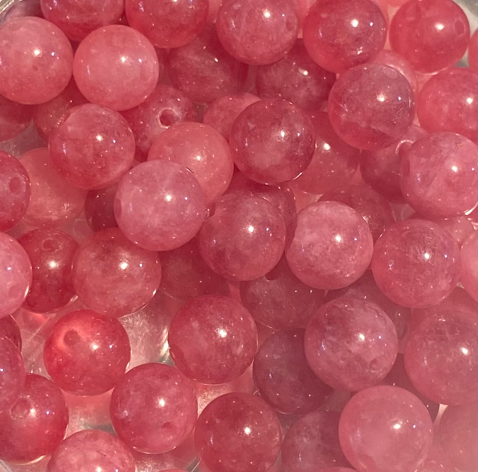 Strawberry Quartz Rounds 8mm