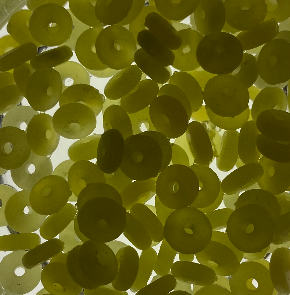 Yellow Jade Heishi 6x2mm