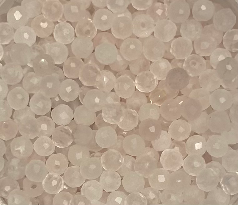 Rose Quartz Faceted Rounds 2mm