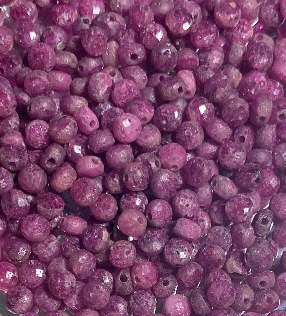 Ruby Corundum Faceted Round 2.5mm