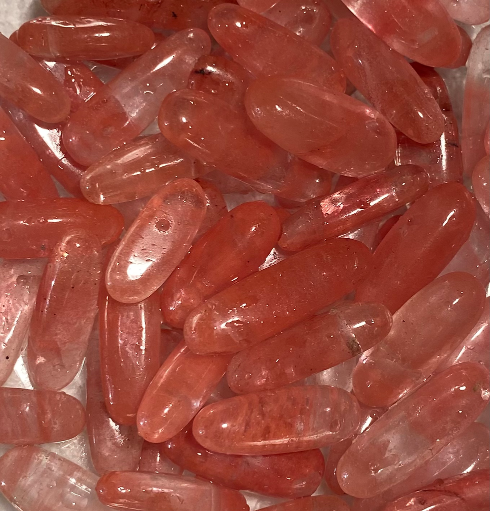 Cherry Quartz Large Top Drilled 10-20x4-5mm