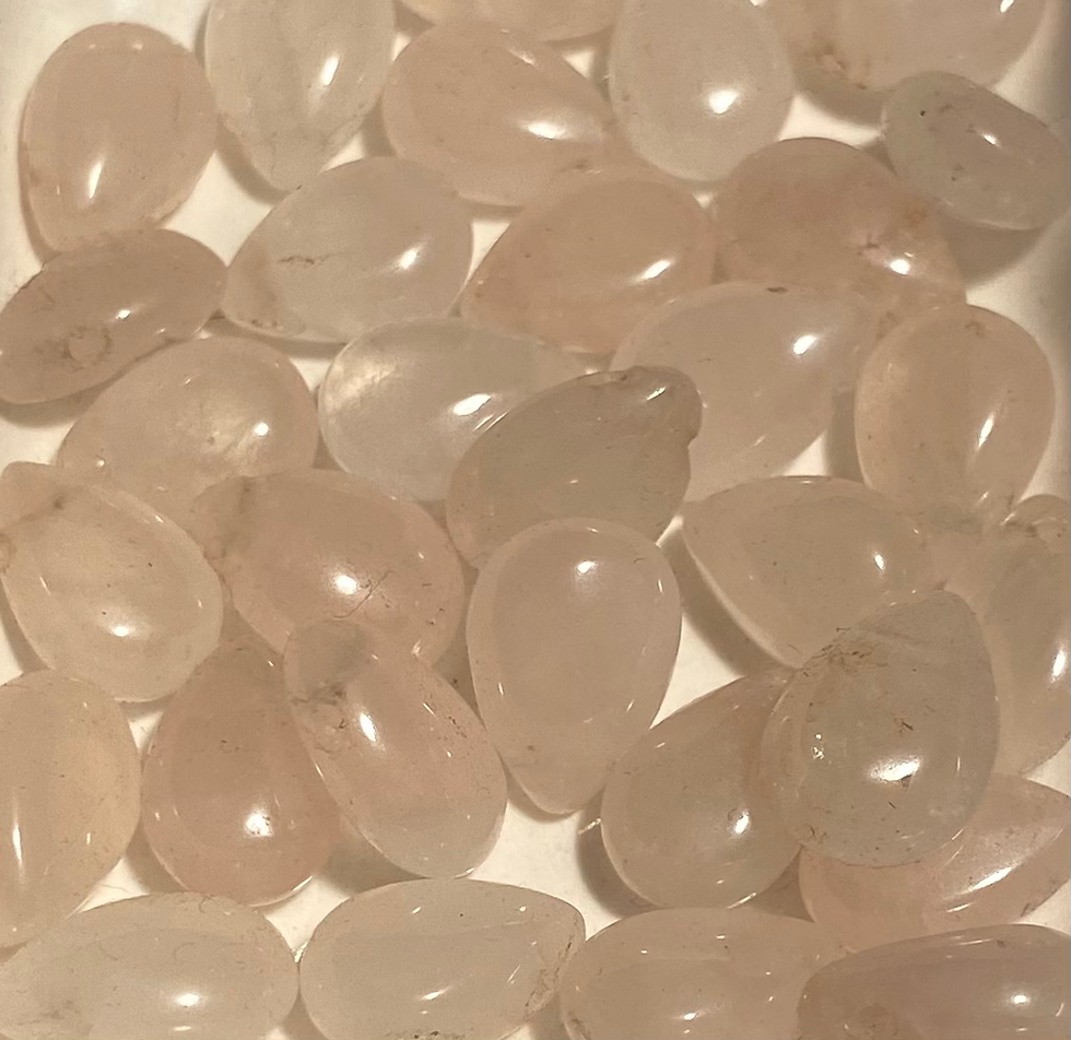 Rose Quartz Flat Teardrops 10x6x4mm