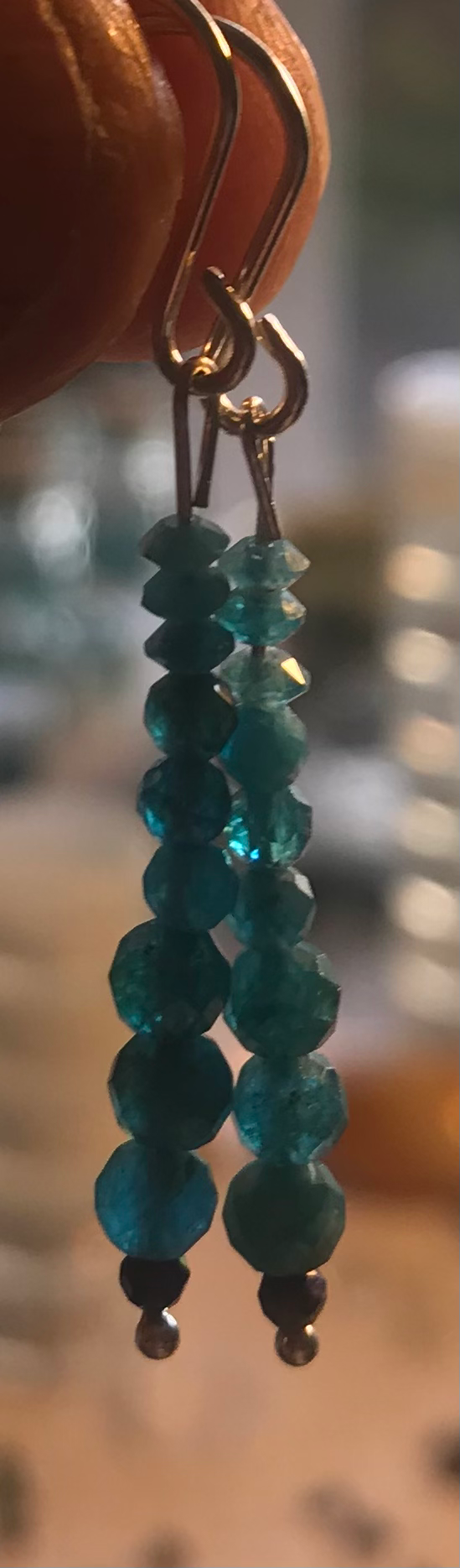 Apatite & Stirling Silver Earrings