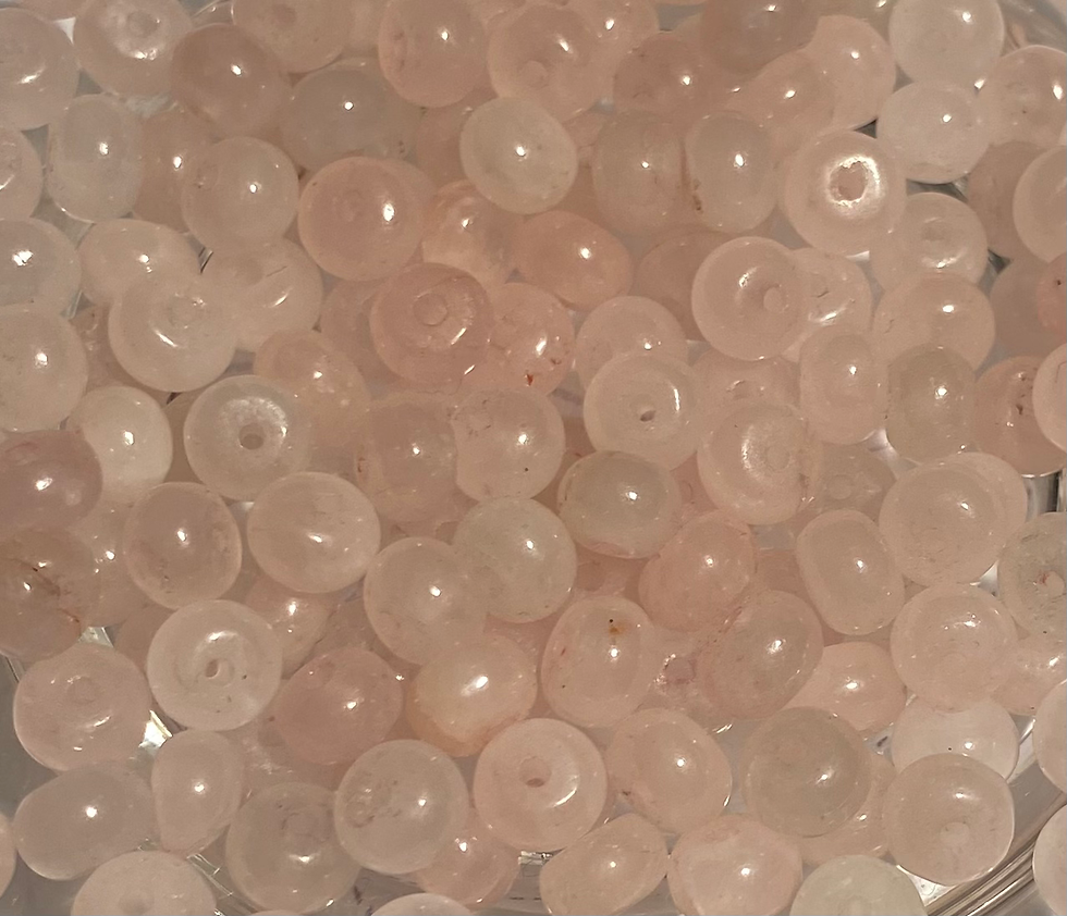 Rose Quartz Rondelle 6x4mm